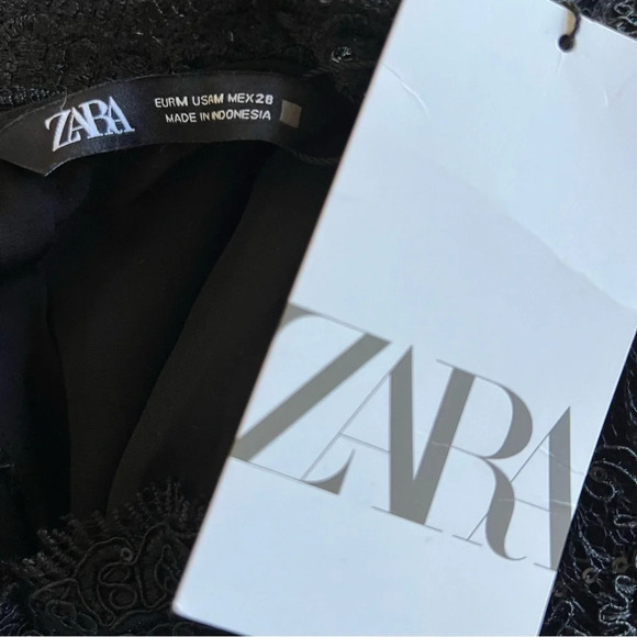 New! Zara Black Lace Sequin Top 17926 - Picture 10 of 13